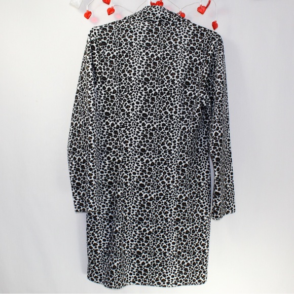 Vintage white Leopard print button down coat women’s medium brand joule - Picture 2 of 7